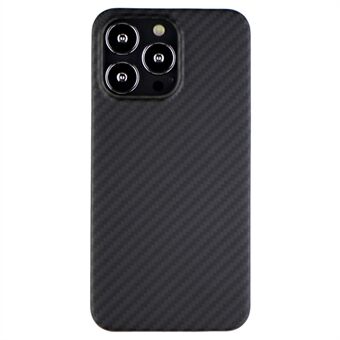 Bakdeksel for iPhone 12 Pro Max 6,7 tommer, Carbon Fiber Texture Aramid Fiber Beskyttelsesdeksel - Matt Svart