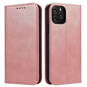 Calf Texture Leather Cover for iPhone 12 Pro Max 6,7 tommer, magnetisk Stand Telefonveske Lommebok