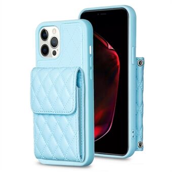 BF22-stil kortholderveske for iPhone 12 Pro Max PU-skinnbelagt TPU-telefondeksel