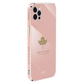 Anti-slipp telefondeksel for iPhone 12 Pro Max 6,7 tommer galvanisert Maple Leaf Edge TPU-deksel