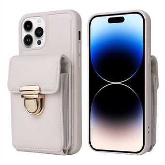 For iPhone 12 Pro Max flere kortspor Crossbody-telefonveske PU-skinnbelagt TPU-telefondeksel