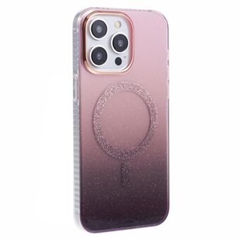 For iPhone 12 Pro Max IMD Etui Kompatibel med MagSafe TPU+Acrylic Glitter Gradient Telefondeksel