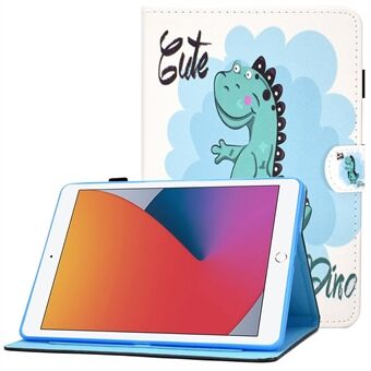 For iPad 10.2 (2020) / (2019) / iPad Air 10,5 tommer (2019) Stand lærveske Stilig mønsterutskrift Magnetisk anti Scratch nettbrettdeksel med kortspor