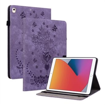 For iPad 10.2 (2019) / (2020) / (2021) / iPad Air 10,5 tommer (2019) Smart nettbrettetui PU-skinnstativ Stand deksel