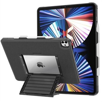 For iPad Pro 11-tommers (2021) / (2020) / (2018) Flervinklet Kickstand nettbrettetui TPU + PC-støtsikkert deksel med penneholder