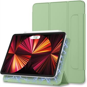 Tri-fold Stand Auto Wake & Sleep PU lær magnetisk nettbrettetui Shell for iPad Pro 12,9-tommers (2021)