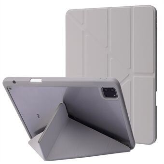 For iPad Pro 12.9-inch (2021)/(2020)/(2018) Tablet Case Auto Wake/Sleep Origami Stand PU Leather + Acrylic Cover