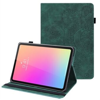 Påtrykt blomst Stilig Full beskyttelse Auto Wake and Sleep Stand Design Nettbrettdeksel i lær med kortspor for Apple iPad mini 6 (2021)