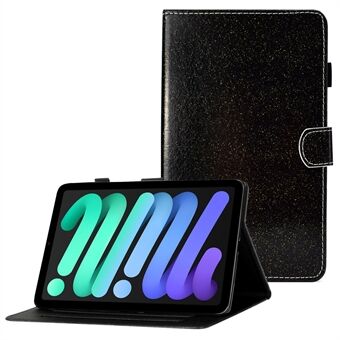 Glitrende pulverkortspor Stand PU-skinn + TPU-skall for iPad mini (2021) / iPad mini 6