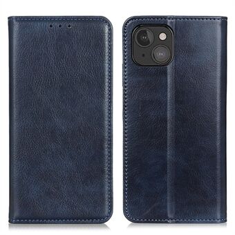 Litchi Texture Split Leather Folio Flip Stand Lommebok Design Telefondeksel Shell for iPhone 13 6,1 tommer