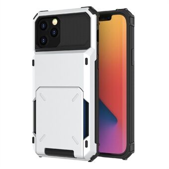 Fallbestandig Flip Design-kortholder TPU + PC Hybrid-deksel for iPhone 13 6,1 tommer