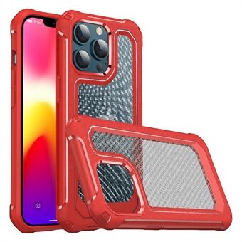 Hybrid Hard PC Fleksibel TPU-støtfanger Karbonfibertekstur Støtsikkert beskyttelsesdeksel for iPhone 13 6,1 tommer