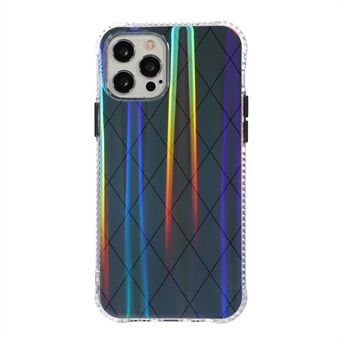 Aurora Rhombus Pattern Printing Akryl + TPU Hybrid Deksel Beskyttende telefonskall for iPhone 13 6,1 tommer