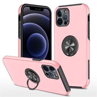 Myk fleksibel TPU + hard PC-bakside støtsikkert deksel med Ring støtte for iPhone 13 6,1 tommer