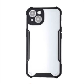 Forsterket fire hjørner akryl + TPU telefon bakdeksel Shell for iPhone 13 6,1 tommer - svart