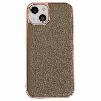 Stars Series For iPhone 13 6,1 tommer topplag kuskinnbelagt TPU-beskyttelsesdeksel Nano galvanisering telefonveske