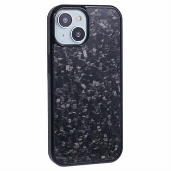 For iPhone 13 Magnetisk Etui Smidd Struktur Aramidfiber+TPU Anti-Sklitelefondeksel