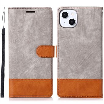 Skin-touch Feeling Phone Deksel for iPhone 13 6,1 tommer, Stand lommebok PU-skinn Folio Flip Cover