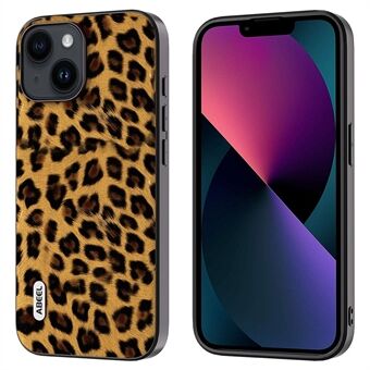 ABEEL For iPhone 13 Leopard Texture Protective Shell PU-skinn + TPU + PC-telefonbakdeksel