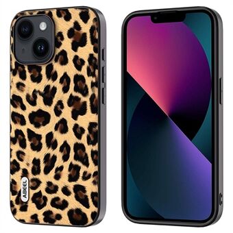 ABEEL For iPhone 13 Leopard Texture Protective Shell PU-skinn + TPU + PC-telefonbakdeksel