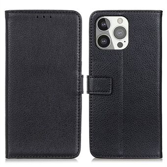 Litchi Skin Magnetic Leather Wallet Stand veske til iPhone 13 Pro 6,1 tommer