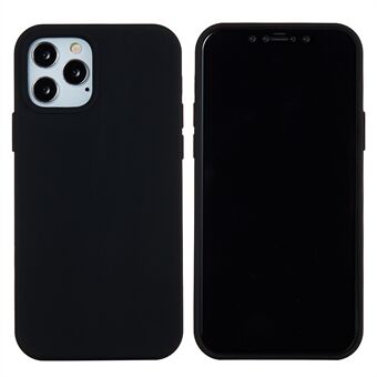 Anti Scratch flytende silikon mykt telefondeksel Shell for iPhone 13 Pro - Black