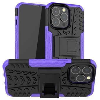 Støtsikker tøff, robust PC + TPU dobbeltlags beskyttelsesveske Hybrid støttedeksel for iPhone 13 Pro 6,1 tommer