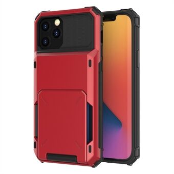 Flip Design-kortholder TPU + PC Hybrid-veske Fallsikkert deksel for iPhone 13 Pro 6,1 tommer