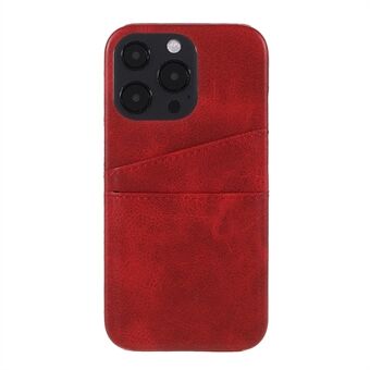 Fullt beskyttende doble kortspor PU-skinnbelagt PC-deksel for iPhone 13 Pro 6,1 tommer