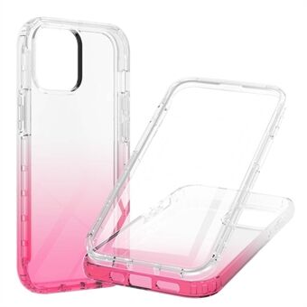 TPU + PC Combo Transparent Gradient 3-i-1 Hybrid-deksel med innebygd PET-skjermbeskytter for iPhone 13 Pro 6,1 tommer