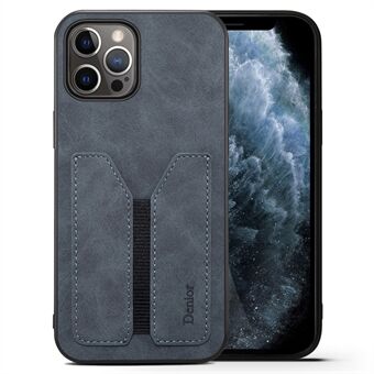 PU-skinn anti- Scratch TPU + PC Hybrid beskyttelsesveske med elastisk kortspor for iPhone 13 Pro 6,1 tommer