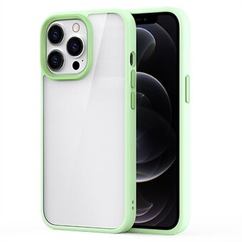 Hard PC + mykt TPU Hybrid-deksel Støtsikkert bakdeksel til mobiltelefon for iPhone 13 Pro - Light Green