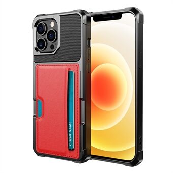 ZM02 kortspordesign Anti-fall skinnbelagt TPU Hybrid telefondeksel for iPhone 13 Pro 6,1 tommer