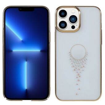 KINGXBAR Starry Series Clearly Rhinestone Decoration Telefondeksel Elektrobelagt Laser Carving Telefonveske for iPhone 13 Pro 6,1 tommer