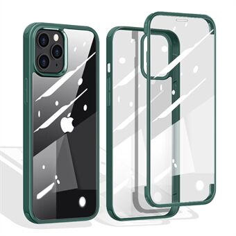 HD klart dobbeltsidig telefondeksel av herdet glass Avtakbart 2-i-1 telefonskall med TPU- Edge for iPhone 13 Pro 6,1 tommer