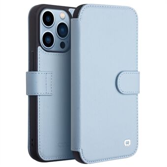 QIALINO Business Style Lommebokdeksel i ekte okseskinn Magnetlås Telefonveske for iPhone 13 Pro 6,1 tommer