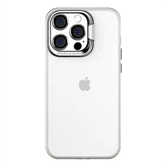 MOCOLO K20 objektivramme Kickstand Matt gjennomskinnelig Anti-fall Skin Touch PC+TPU-deksel til iPhone 13 Pro 6,1 tommer