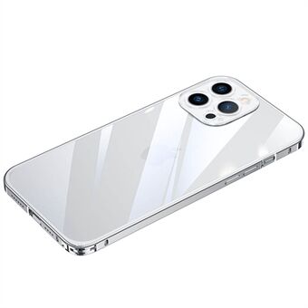 For iPhone 13 Pro 6.1 inch Shockproof Luban Lock Phone Cover Transparent PC+Metal Hybrid Case