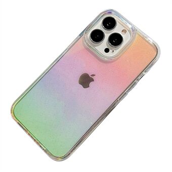 For iPhone 13 Pro Elektroplatering Glitter Gradient Beskyttende Telefonveske PC+TPU Mobiltelefon Bakdeksel