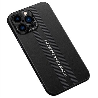 For iPhone 13 Pro 6,1 tommers anti- Scratch karbonfiber teksturert PU-skinnbelagt PC+TPU Hybrid-deksel Telefonbeskyttelsesdeksel