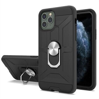 For iPhone 13 Pro 6,1 tommers mobiltelefondeksel Magnetisk bilfesteholder Stativ PC+TPU-telefondeksel