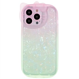 For iPhone 13 Pro 6,1 tommer Tofarget Gradient Telefonveske Anti-fall IMD IML Shell-mønster mykt TPU-deksel