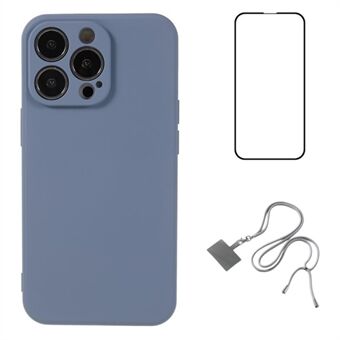 WANLONFENG RB1-serien for iPhone 13 Pro Støtsikker Etui med Skjermbeskyttelse, Snor, TPU-telefondeksel