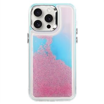 For iPhone 13 Pro Mobildeksel med flytende perler PC+TPU bakdeksel