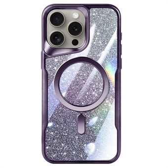 For iPhone 13 Pro-deksel Gradient Glitter PC+TPU Telefondeksel Kompatibel med MagSafe