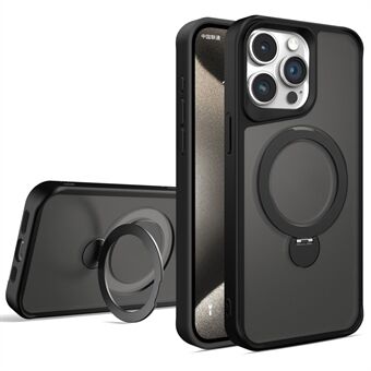 For iPhone 13 Pro Magnetisk mobildekselet PC+TPU Ring Støtteben Mobildeksel