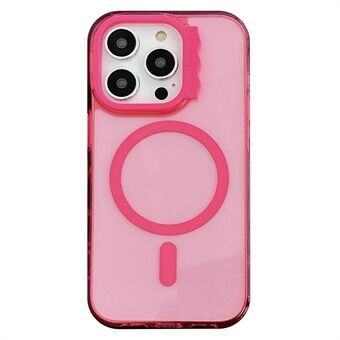 For iPhone 13 Pro Magnetisk Etui Støtsikker PC+TPU Telefondeksel Søt Linseramme