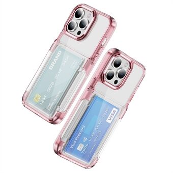 For 13 Pro Etui Flipp Kortholder TPU + Akryl Klar Mobildeksel