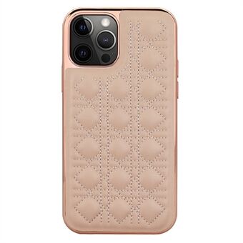 VIETAO Elektropleringstelefondeksel for iPhone 13 Pro 6,1 tommer støtsikkert deksel Anti-fall TPU+PU-telefonbeskytter i skinn