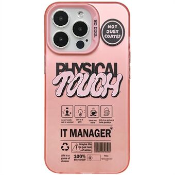 For iPhone 13 Pro Matt Deksel PC TPU Engelske Merker Trykt Telefon Bakdeksel